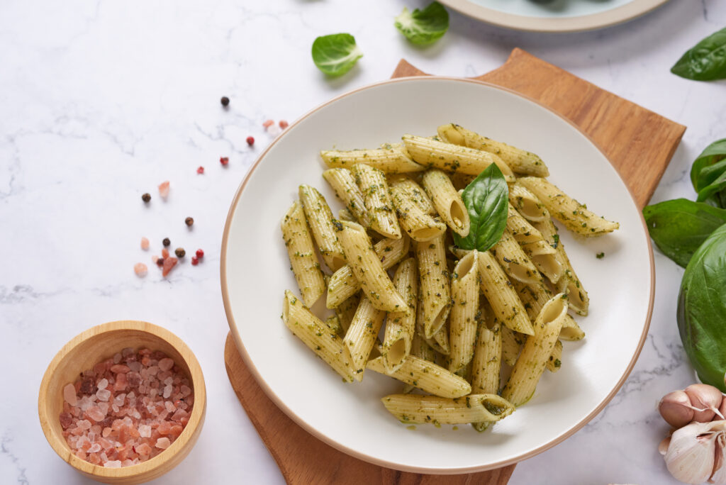 Pesto pasta, Italian-style
